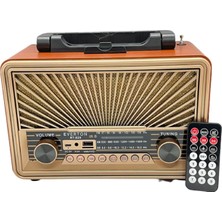 Everton RT-829 Bluetooth-USB-SD-FM-Tf Card  Kumandalı Nostaljik Radyo
