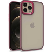 Apple iPhone 12 Pro Max Kılıf Flora Kapak-Kırmızı