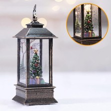 Pine Tree Christmas Lantern Hediyelik Led'li Çam Ağacı Figürlü Şamdan