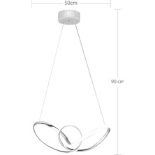 NZL Lighting Modern Tekli Topsuz Üç Renkli Krom Sarkıt LED Avize