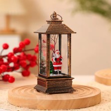Santa Christmas Lantern Hediyelik Led'li Noel Baba Figürlü Şamdan