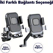 Outfire Motosiklet,bisiklet ,scooter Için 360 Derece Dönebilen Gidon ve  Ayna Bağlantılı Telefon Tutucu