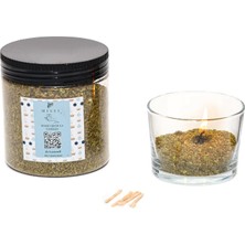 Missi White Jasmine Kokulu Yeşil Yaratıcı Inci Tozu Mum (30 Adet Fitil ile BIRLIKTE)-250 gr