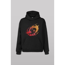 Uzayda Naruto Galaksi Spiral Seyrederken Cosmos Ön Baskılı Sweatshirt Unisex Kapüşonlu Hoodie