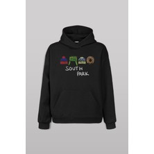 South Park Kenny Cartman Kyle Stan Dizi Film Ön Baskılı Sweatshirt Unisex Kapüşonlu Hoodie