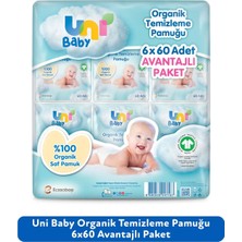 Uni Baby Unı Baby Bebek Temizleme Pamuğu 6X60'LI