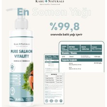 Kahu Naturals Pure Salmon Vitality %100 Doğal Norveç Somon Balık Yağı, Omega 3 ve 6, E Vitamini, Kedi ve Köpek, 250 ml