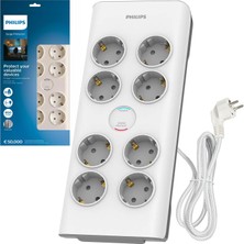Phılıps SPN-7080WA 8li Akım Korumalı Priz 2 Metre 900 Joule