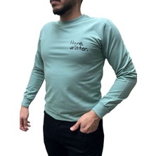 Blue Valley Baskı Desenli Erkek 2 Iplik Sweat- I Love Winter