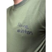 Blue Valley Baskı Desenli Erkek 2 Iplik Sweat- I Love Winter