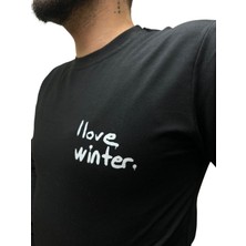 Blue Valley Baskı Desenli Erkek 2 Iplik Sweat- I Love Winter