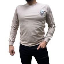 Blue Valley Baskı Desenli 2 Iplik Erkek Sweat - Iskambil