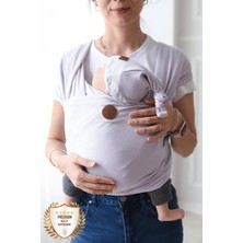 İlays Mabel Premium Esnek Wrap Sling Soft Lila ( Babysling - Sling - Bebek Taşıma Şalı - Babywearing - Kanguru )