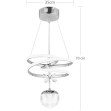 NZL Lighting Modern Tek Toplu Kıvrımlı Üç Renkli Gold Sarkıt LED Avize
