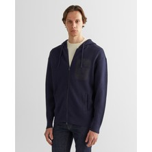 Gant Erkek Lacivert Fermuarlı Logolu Hırka 8924372T.433