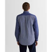 Gant Erkek Lacivert Regular Fit Gömlek Yaka Çizgili Gömlek 3824320T.410