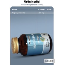 Nondo Magnezyum Sitrat 60 Tablet ( Mangesium Citrate Polivinilpırolidon )