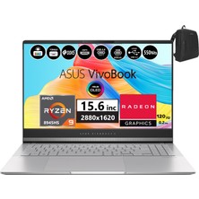 Asus Vivobook S 15 WM5506UA-MA043 Amd Ryzen 9 8945HS 32GB 1tb SSD WINDOWS11HOME 15.6" 3k OLED 550NITS 0.2ms Taşınabilir Bilgisayar WMA04308+ZETTAÇANTA