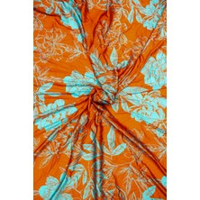 Şifon Saten Çiçek Desenli Dijital Baskılı Kumaş / En 1,50  cm