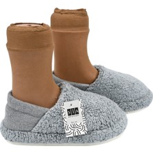 Sia Çanta Eva  Taban Kaymaz Halı Terliği Lastik Bilekli Kürklü Iç Astar Üşümeyen Ayaklar Tüylü Terlik