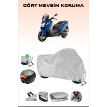 Sym Joymax Z 250 Için Arka Çanta Ve Kilit Uyumlu Gri Motosiklet Branda, Güvenli