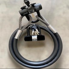 Motorsiklet 1,5 Metre 10 mm Kesilmez Çelik Halat Motosiklet Bağlama Halatı Çelik Disk Kilidi 1 Adet