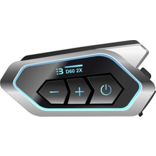 Vothoon D60 2x Motosiklet Kask Kulaklığı Bluetooth Intercom Rgb Işıklı 2 Intercom Bağlantılı