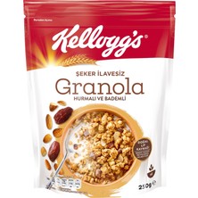 Kellogg's Şeker Ilavesiz Granola Paketi, Turna Yemişi, Kabak Çekirdeği ve Kajulu & Hurmalı ve Bademli 250 Gram, Lif Kaynağı, Şekersiz,  %42 Yulaflı Kahvaltılık