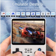 R36S Oyun Konsolu El Atarisi Hd Ekran  64 GB Hafıza +15.000 Oyun Beyaz