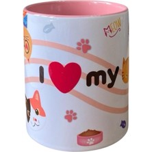 Dearenscom My Love Cat Pembe Kupa
