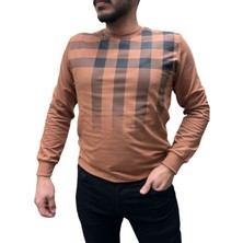 Blue Valley Baskı Desenli 2 Iplik Erkek Sweat - Kare
