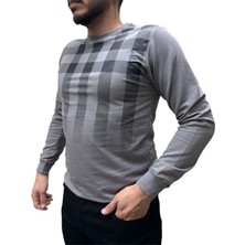 Blue Valley Baskı Desenli 2 Iplik Erkek Sweat - Kare