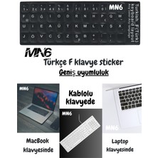 MN6 MF01 Türkçe F Klavye Sticker/Kaliteli PVC-3 Adet/Türkçe F Klavye Etiketi