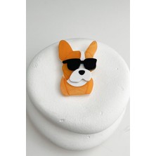 Modex Gözlük Detaylı Köpek Broş (6cm)