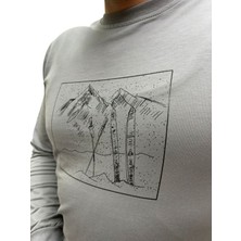 Blue Valley Baskı Desenli 2 Iplik Erkek Sweat - Kayak