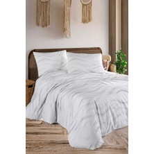 Wave Grey %100 Pamuk Çift Kişilik Nevresim Seti