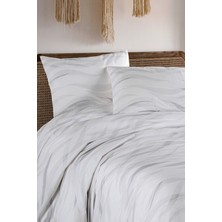 Wave Grey %100 Pamuk Çift Kişilik Nevresim Seti