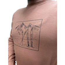 Blue Valley Baskı Desenli 2 Iplik Erkek Sweat - Kayak