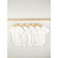 Omy 5'li Kısa Kollu  Pamuk Çocuk&çocuk Body Bisiklet Yaka Basic  Body&zıbın