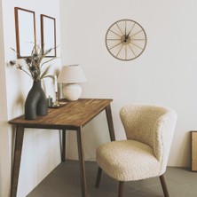 40CM El Yapımı Doğal Bambu Rattan Dekoratif Duvar Saati