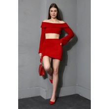 Yeni Yıla Özel Yumoş Peluş Crop Takım