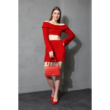 Yeni Yıla Özel Yumoş Peluş Crop Takım