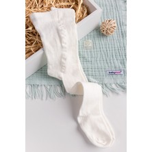 Babymod Unisex Pamuklu Yumuşak Dokulu Kilotlu Çorap 12 - 18 Ay Krem Renkli Günlük Kullanım