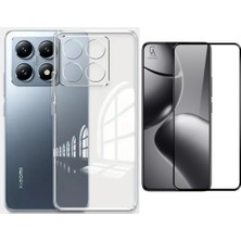 Coolacs Xiaomi Mi 14T ile Uyumlu Telefon Kılıfı ve 5d Tam Kaplayan Cam Ekran Koruyucu