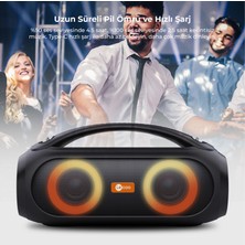 Lecoo DS152 36W Kablosuz Bluetooth 5.1 RGB Aydınlatmalı IPX5 Suya Dayanıklı TWS Stereo Boombox Taşınabilir Hoparlör