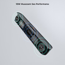 Lecoo DS108 Kablosuz Bluetooth 10W Soundbar Taşınabilir Stereo Hoparlör Beyaz