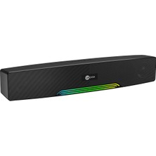 Lecoo DS109 Bluetooth/AUX/TF KART/USB 10W Soundbar Taşınabilir Stereo Hoparlör Siyah