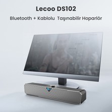 Lecoo DS102 Bluetooth + Kablolu BT/USB/AUX Stereo 6W Soundbar Taşınabilir Hoparlör Siyah