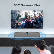 Lecoo DS102 Bluetooth + Kablolu BT/USB/AUX Stereo 6W Soundbar Taşınabilir Hoparlör Siyah