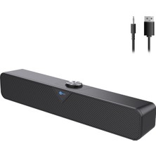 Lecoo DS102 Kablolu USB/AUX 6W Soundbar Taşınabilir Stereo Hoparlör Siyah